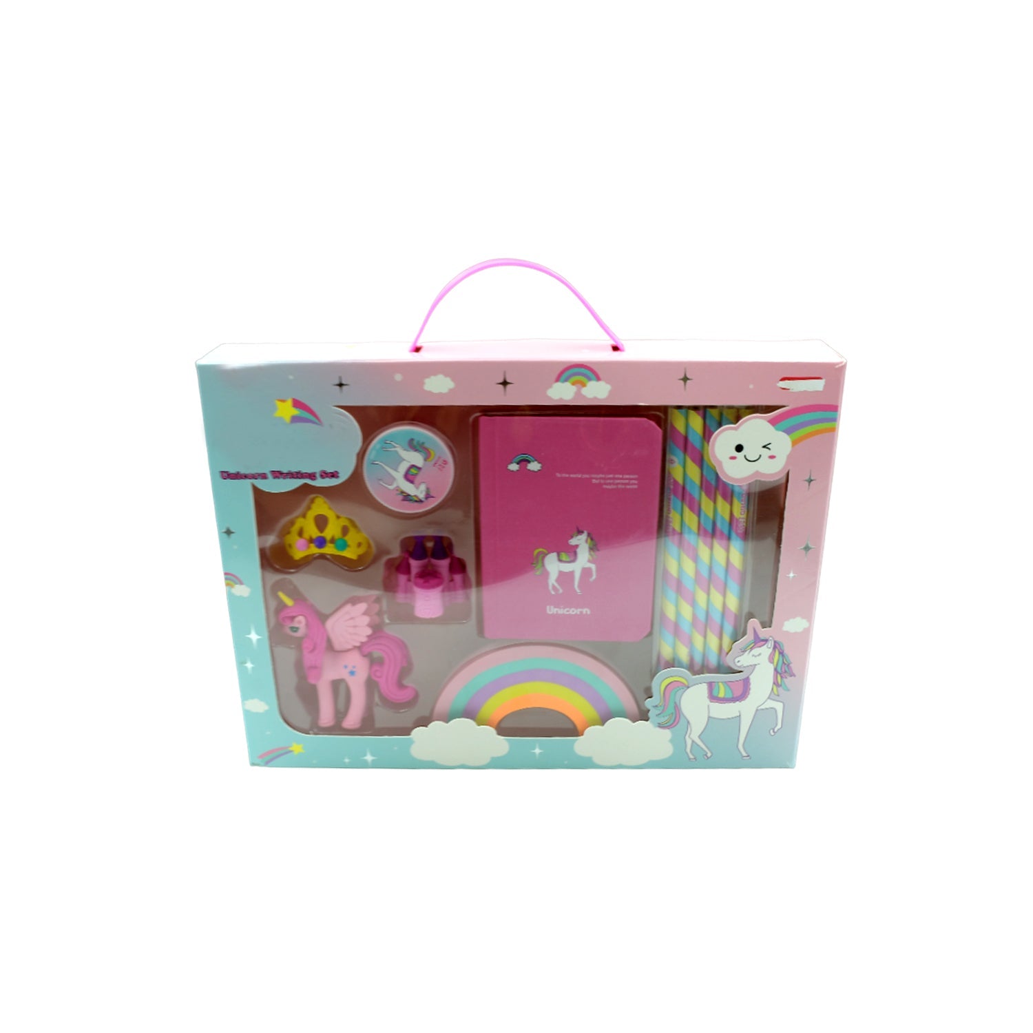 4102 Unicorn Stationery Writing Set - Unicorn Diary, Pencils, Sharpener, Unique Erasers for Girls Ages 4-11 Years Old Birthday Party Return Gift Set for Girls Kids (11 Pc Set) 4102 Unicorn Stationery Writing Set - Unicorn Diary, Pencils, Sharpener, Unique Erasers for Girls Ages 4-11 Years Old Birthday Party Return Gift Set for Girls Kids (11 Pc Set)